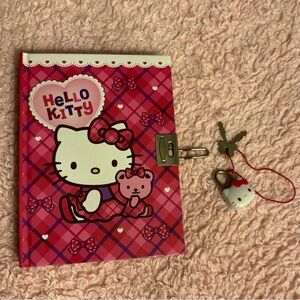 RARE HELLO KITTY LOCK DIARY SANRIO 2014